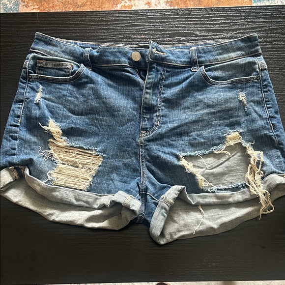 Forever 21 Pants - Forever 21 Blue Distressed Jean Shorts